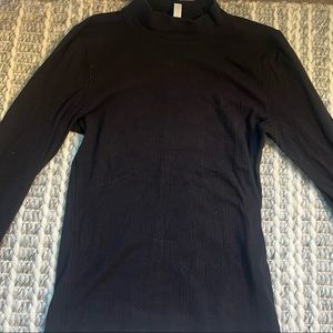 Womens black Free People, long sleeve mock neck
